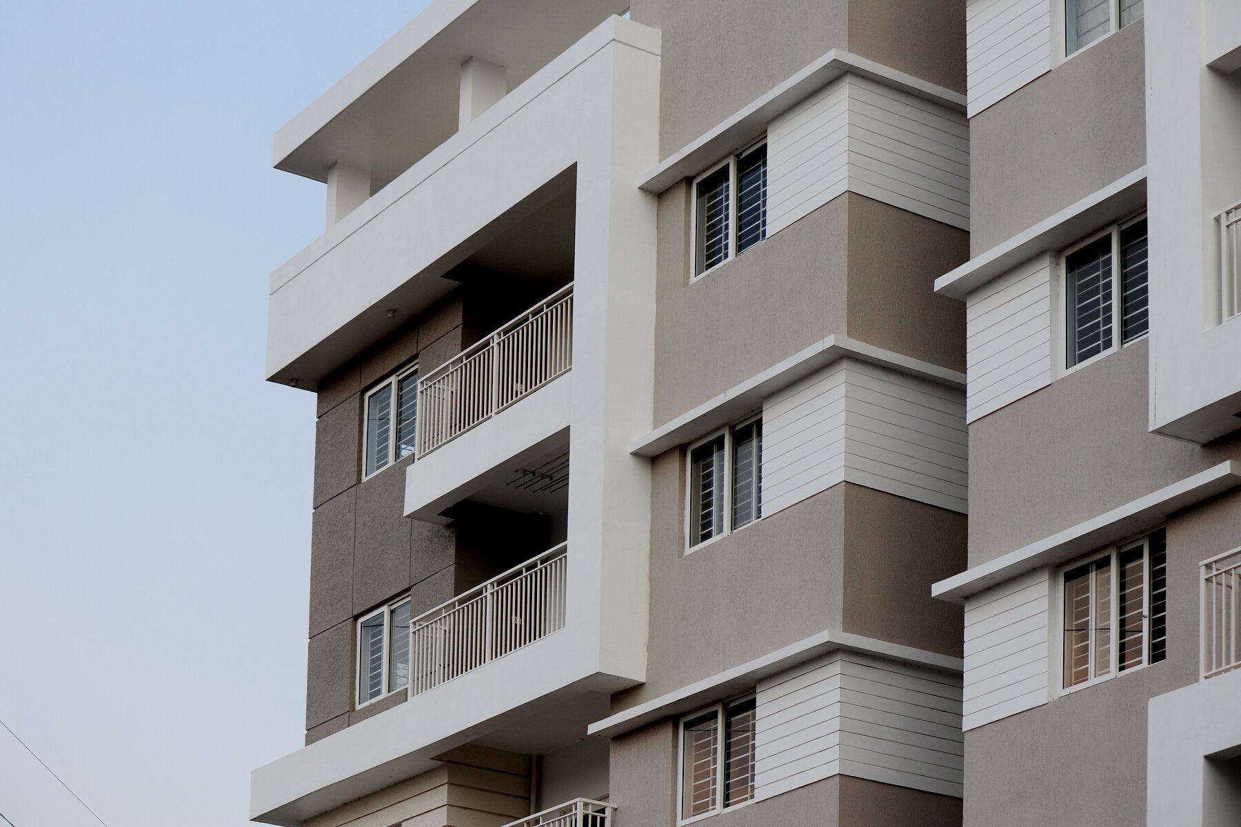  An Apartment Building with Balconies